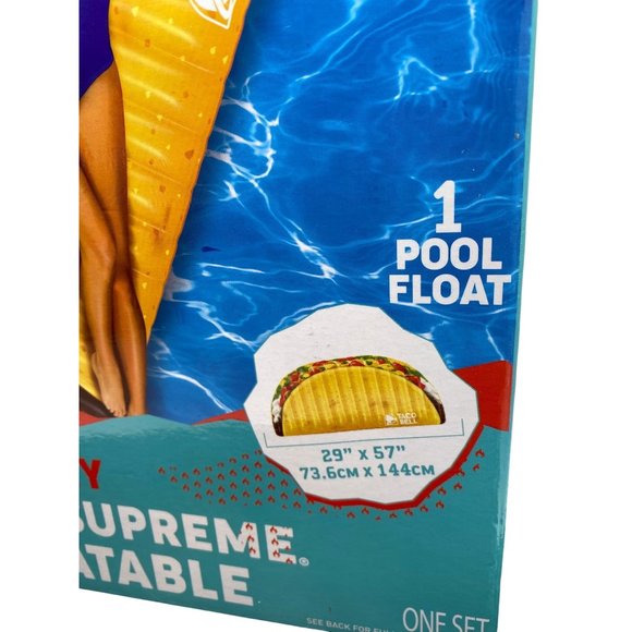 Taco Bell Crunchy Inflatable Pool Beach Float Lounge NIB - Picture 2 of 6